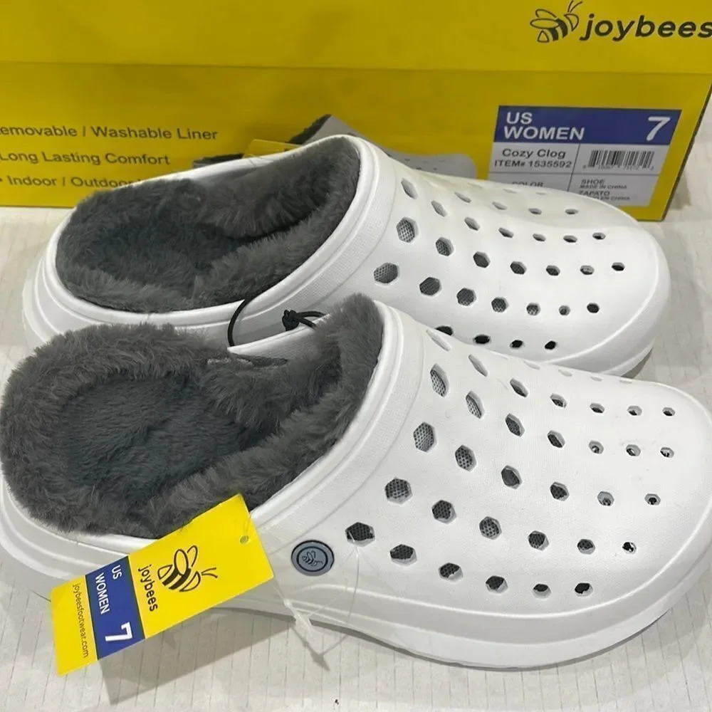 Joybees Cozy White clogs  With Removable Liner Size 7 - Picture 4 of 15